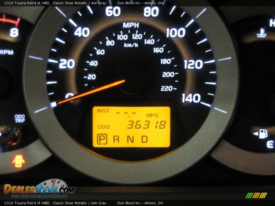2010 Toyota RAV4 I4 4WD Classic Silver Metallic / Ash Gray Photo #20