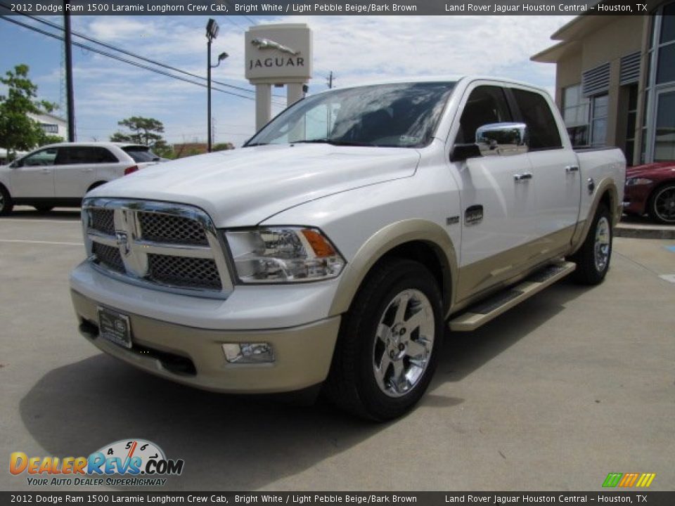 2012 Dodge Ram 1500 Laramie Longhorn Crew Cab Bright White / Light Pebble Beige/Bark Brown Photo #5