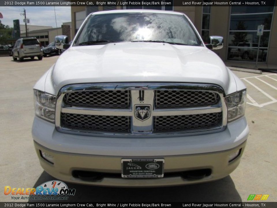 2012 Dodge Ram 1500 Laramie Longhorn Crew Cab Bright White / Light Pebble Beige/Bark Brown Photo #6