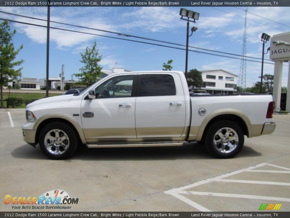 2012 Dodge Ram 1500 Laramie Longhorn Crew Cab Bright White / Light Pebble Beige/Bark Brown Photo #7