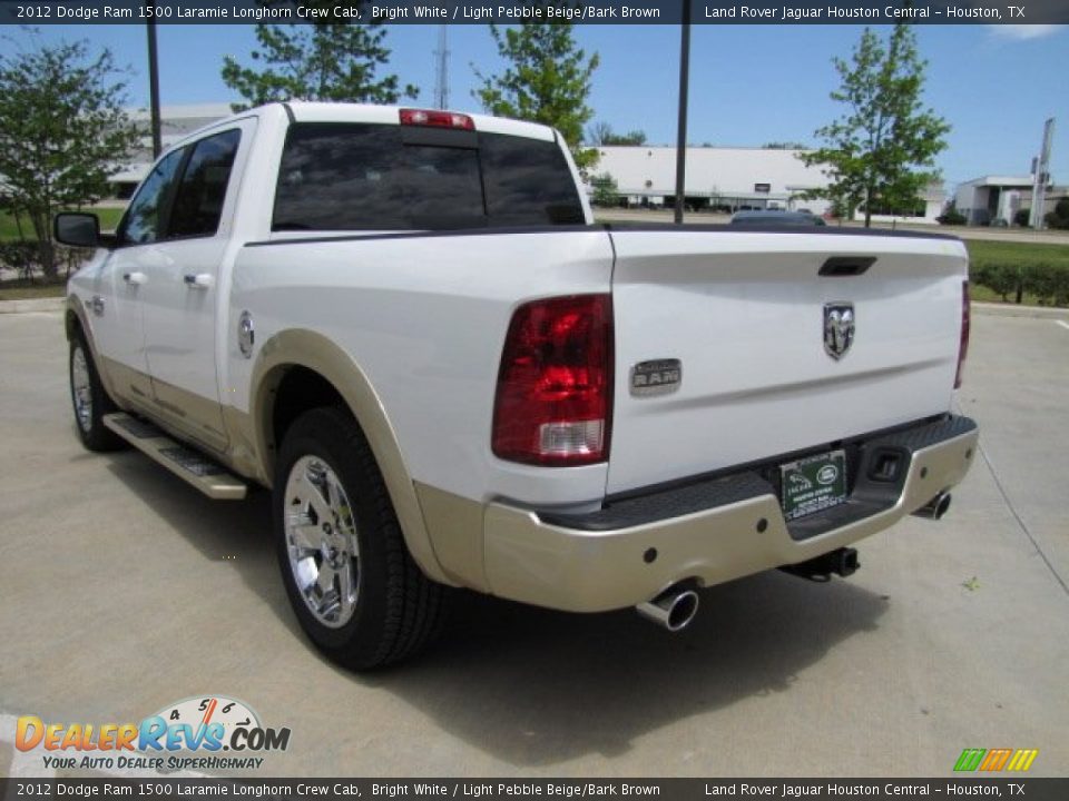 2012 Dodge Ram 1500 Laramie Longhorn Crew Cab Bright White / Light Pebble Beige/Bark Brown Photo #8