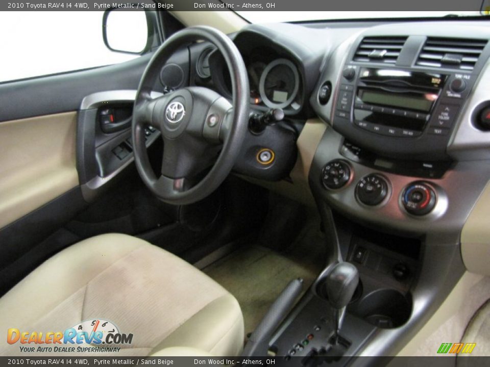 2010 Toyota RAV4 I4 4WD Pyrite Metallic / Sand Beige Photo #19