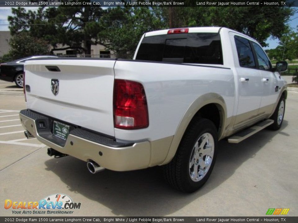 2012 Dodge Ram 1500 Laramie Longhorn Crew Cab Bright White / Light Pebble Beige/Bark Brown Photo #12
