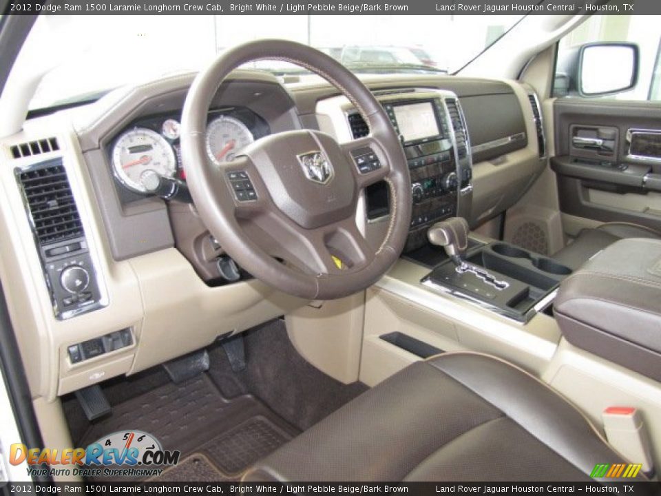 2012 Dodge Ram 1500 Laramie Longhorn Crew Cab Bright White / Light Pebble Beige/Bark Brown Photo #15