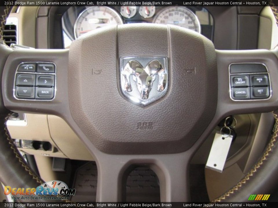 2012 Dodge Ram 1500 Laramie Longhorn Crew Cab Bright White / Light Pebble Beige/Bark Brown Photo #17