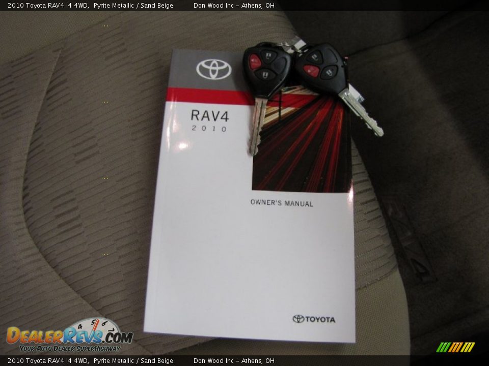 2010 Toyota RAV4 I4 4WD Pyrite Metallic / Sand Beige Photo #25