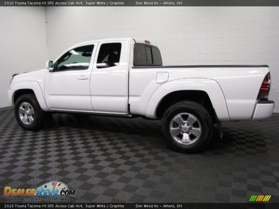 2010 Toyota Tacoma V6 SR5 Access Cab 4x4 Super White / Graphite Photo #5
