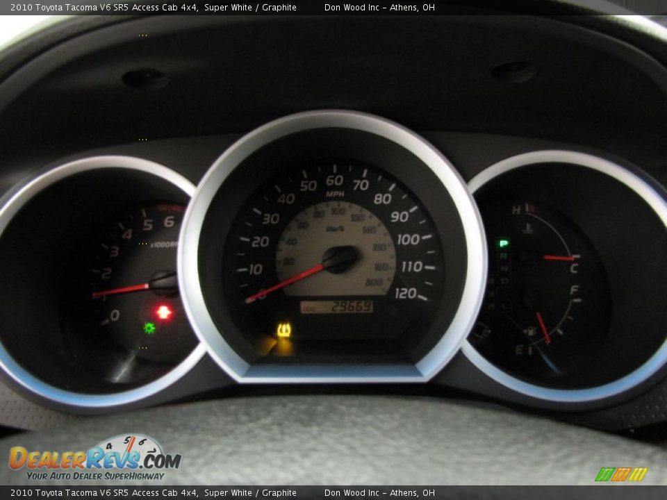 2010 Toyota Tacoma V6 SR5 Access Cab 4x4 Super White / Graphite Photo #20