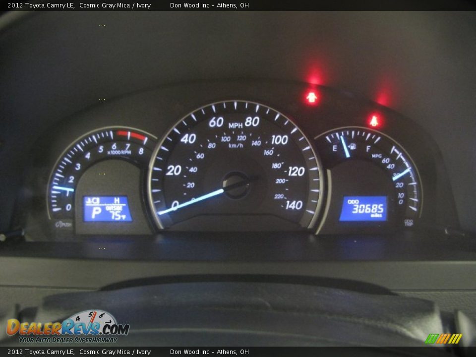 2012 Toyota Camry LE Cosmic Gray Mica / Ivory Photo #24