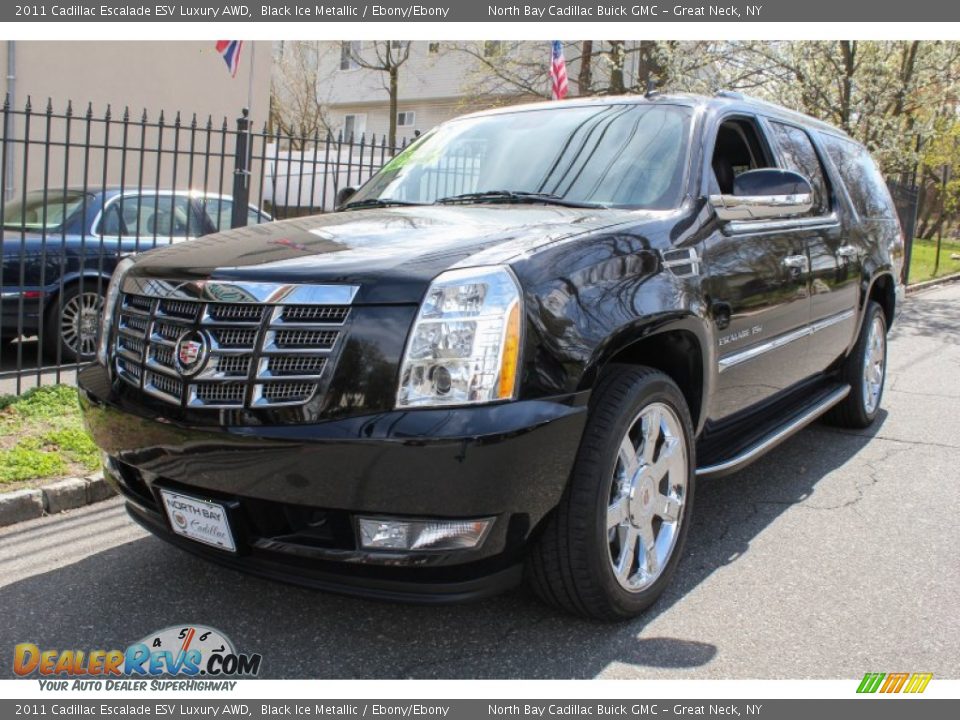 2011 Cadillac Escalade ESV Luxury AWD Black Ice Metallic / Ebony/Ebony Photo #1