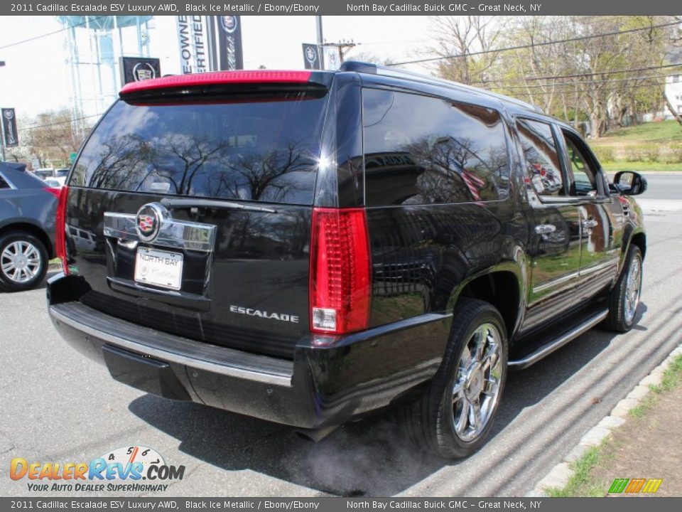 2011 Cadillac Escalade ESV Luxury AWD Black Ice Metallic / Ebony/Ebony Photo #6