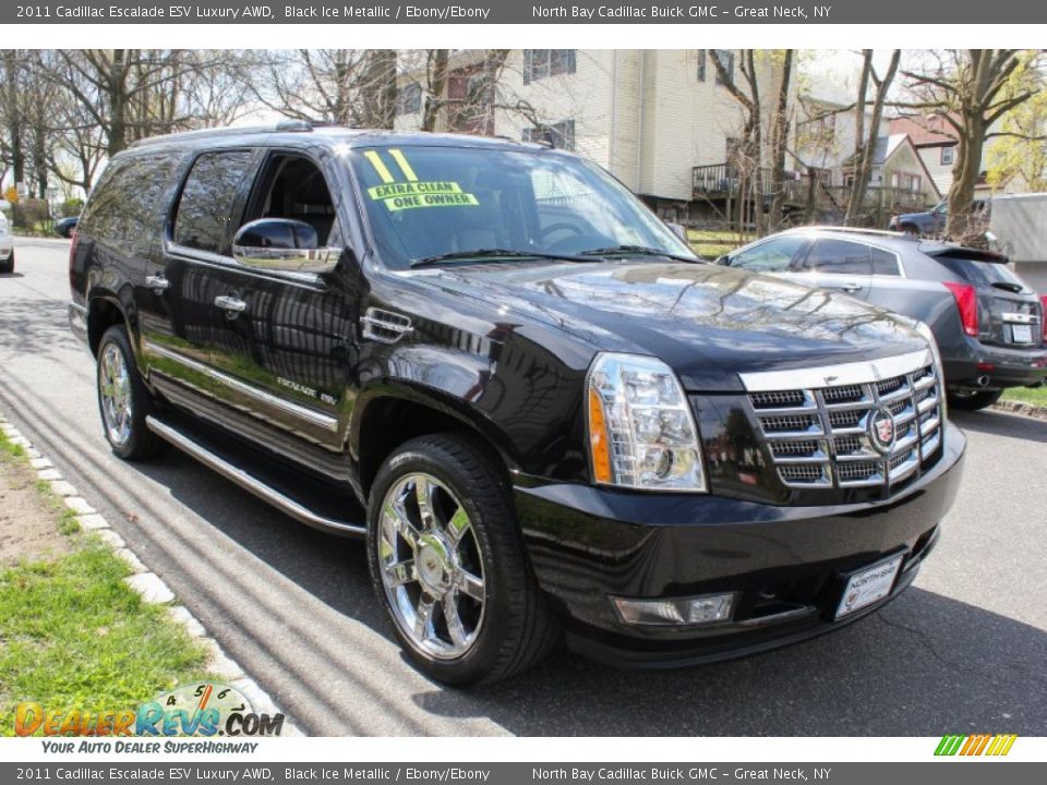 2011 Cadillac Escalade ESV Luxury AWD Black Ice Metallic / Ebony/Ebony Photo #7