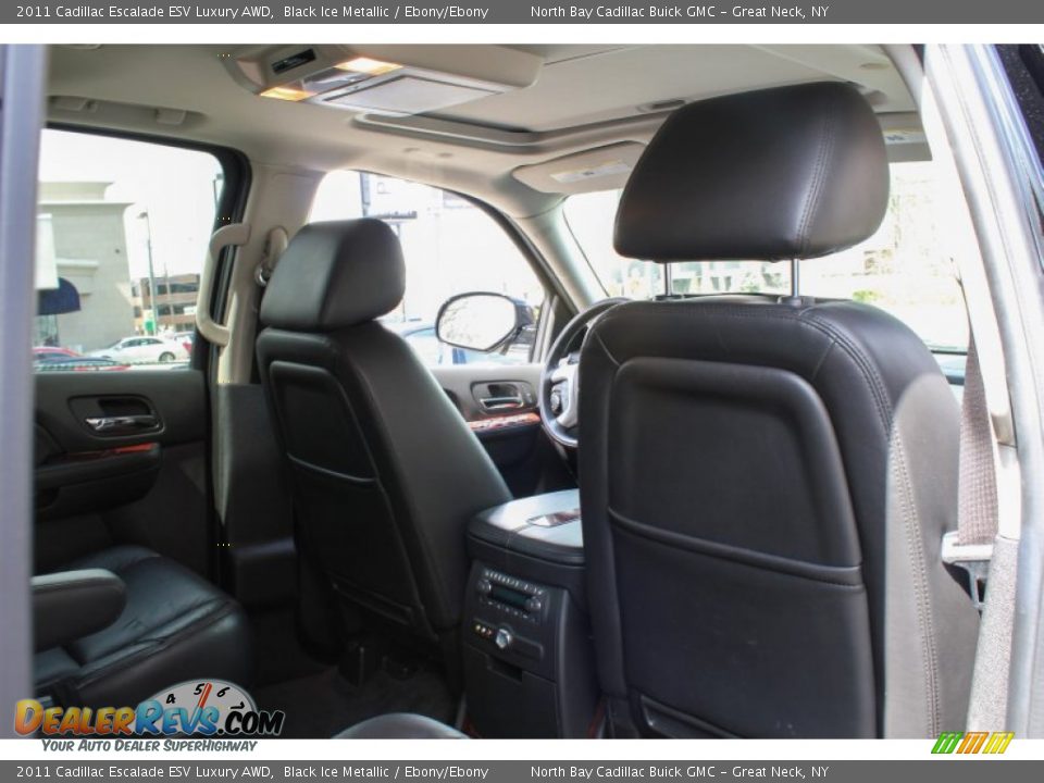 2011 Cadillac Escalade ESV Luxury AWD Black Ice Metallic / Ebony/Ebony Photo #14
