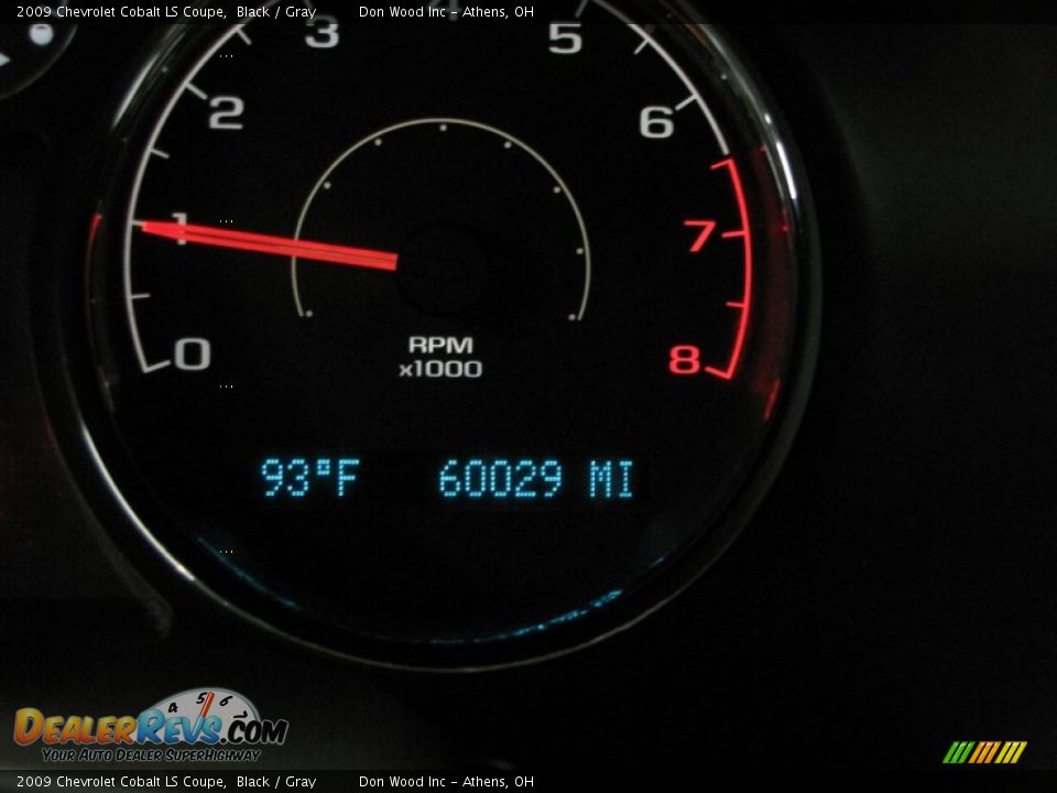 2009 Chevrolet Cobalt LS Coupe Black / Gray Photo #21