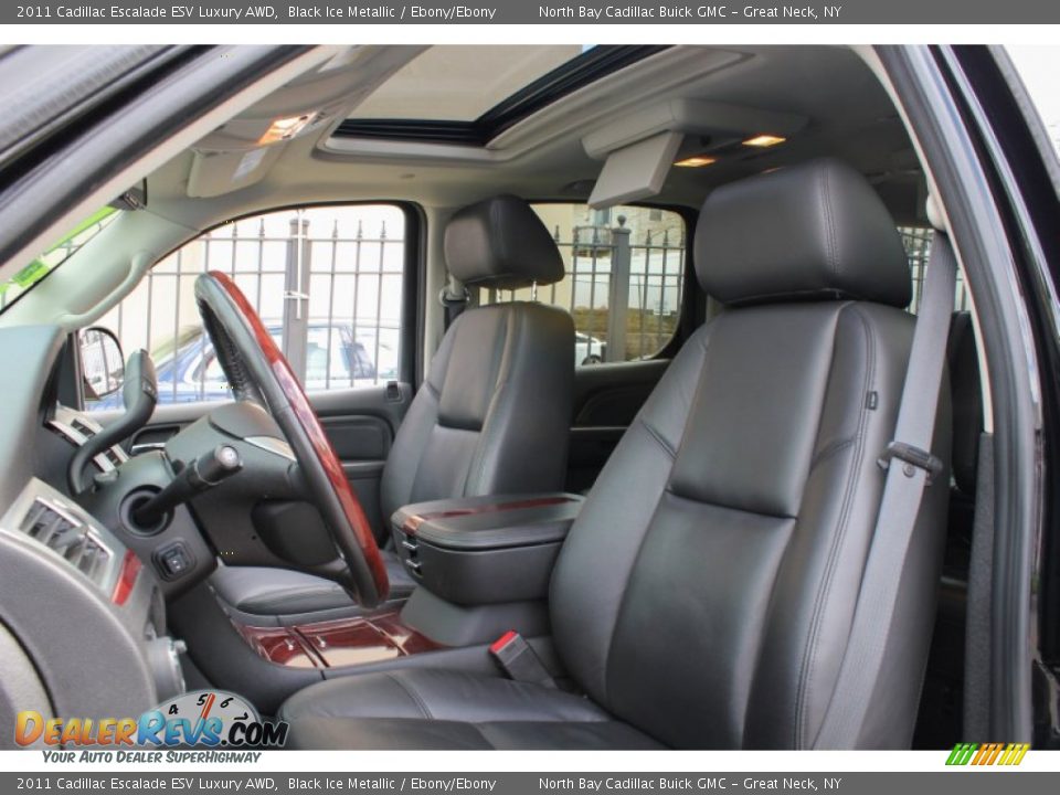 2011 Cadillac Escalade ESV Luxury AWD Black Ice Metallic / Ebony/Ebony Photo #22