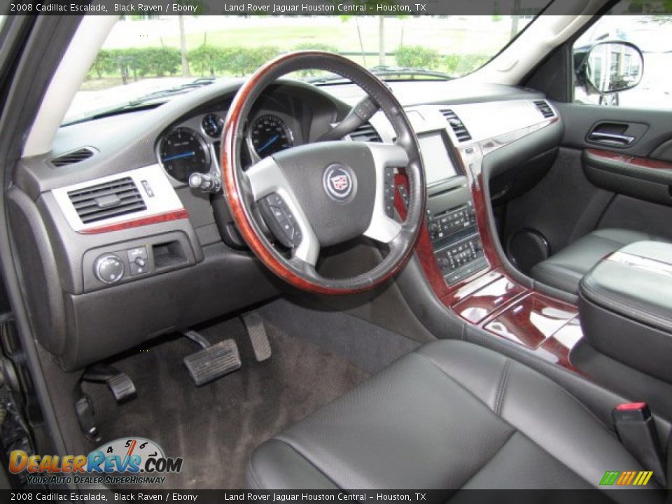 Ebony Interior - 2008 Cadillac Escalade  Photo #12