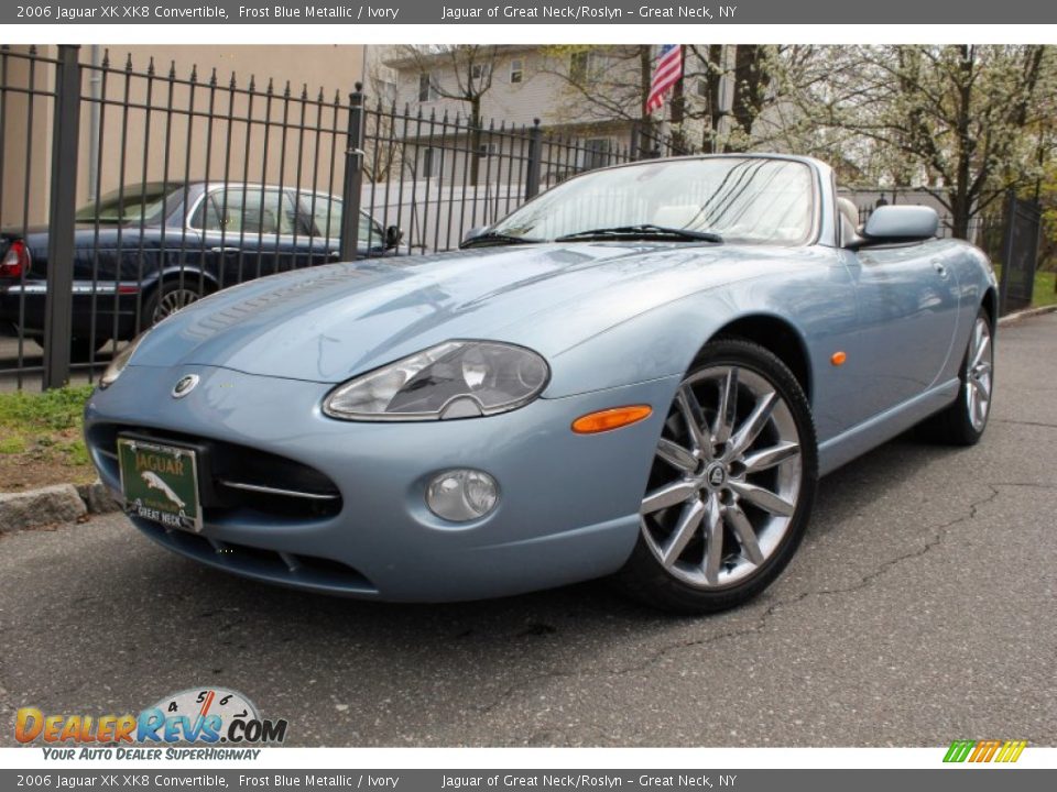 2006 Jaguar XK XK8 Convertible Frost Blue Metallic / Ivory Photo #1