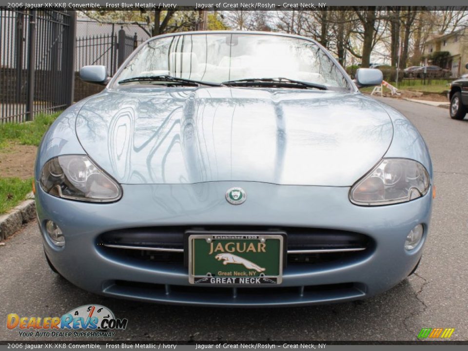 2006 Jaguar XK XK8 Convertible Frost Blue Metallic / Ivory Photo #2