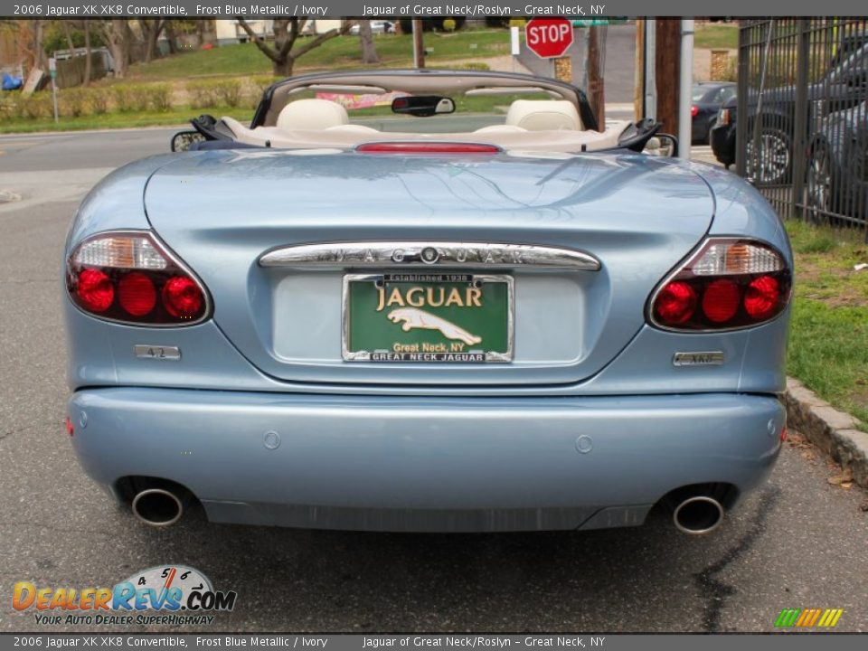 2006 Jaguar XK XK8 Convertible Frost Blue Metallic / Ivory Photo #5