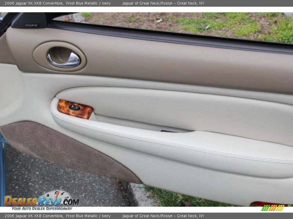 2006 Jaguar XK XK8 Convertible Frost Blue Metallic / Ivory Photo #9