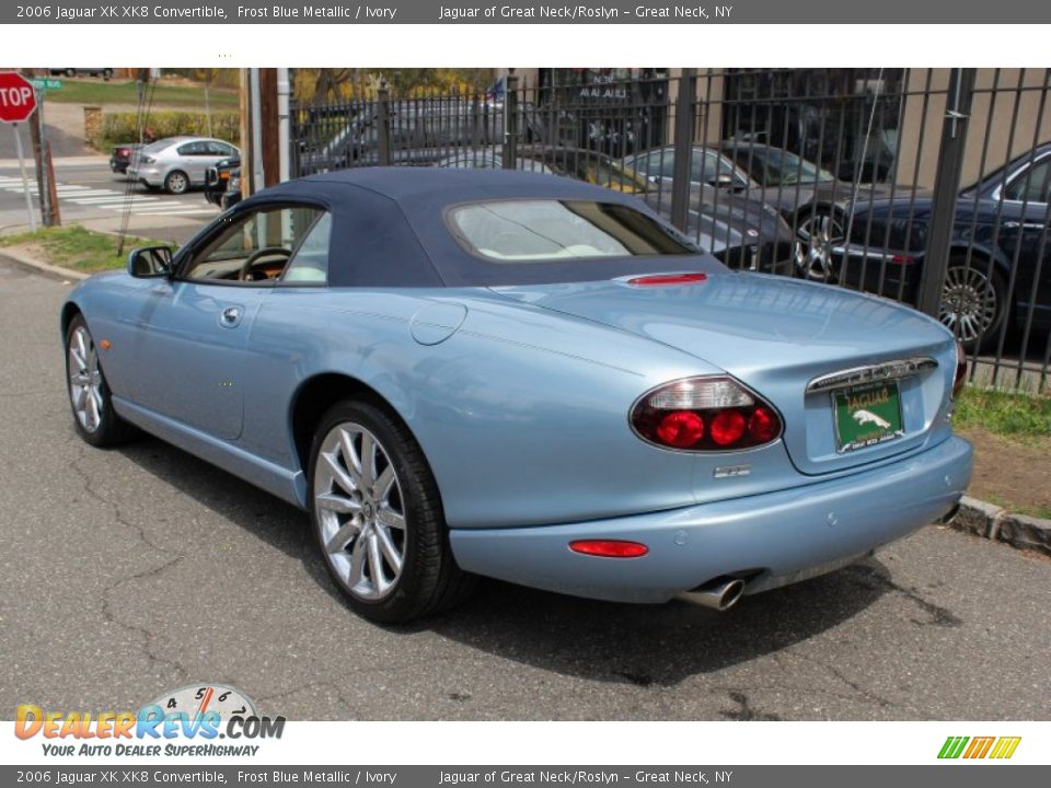 2006 Jaguar XK XK8 Convertible Frost Blue Metallic / Ivory Photo #25