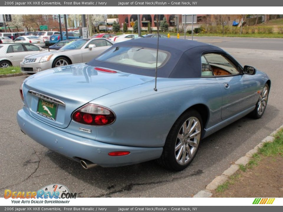 2006 Jaguar XK XK8 Convertible Frost Blue Metallic / Ivory Photo #26