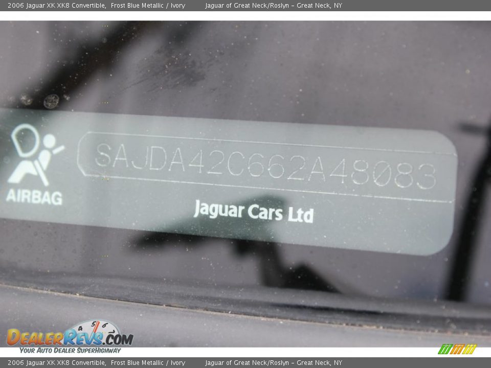 2006 Jaguar XK XK8 Convertible Frost Blue Metallic / Ivory Photo #28
