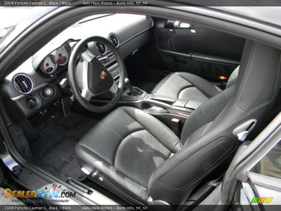 Black Interior - 2008 Porsche Cayman S Photo #13