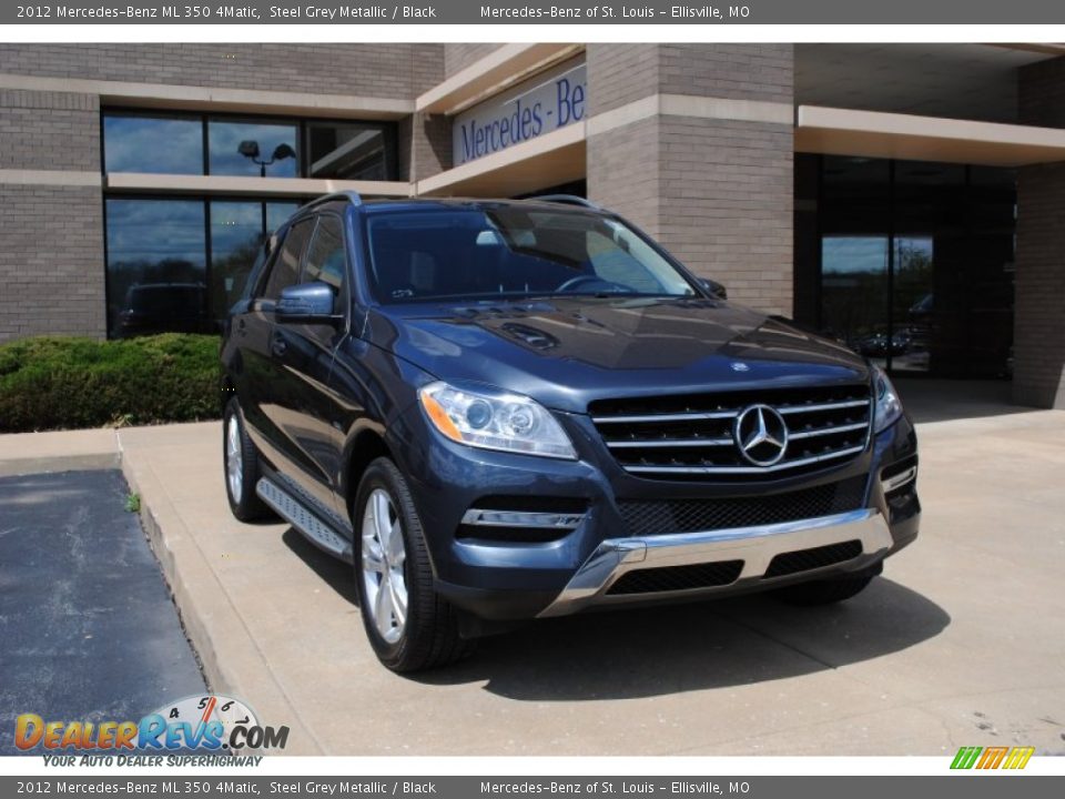 2012 Mercedes-Benz ML 350 4Matic Steel Grey Metallic / Black Photo #1