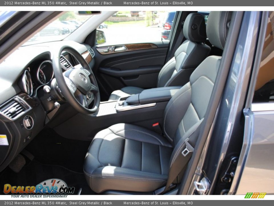 2012 Mercedes-Benz ML 350 4Matic Steel Grey Metallic / Black Photo #2
