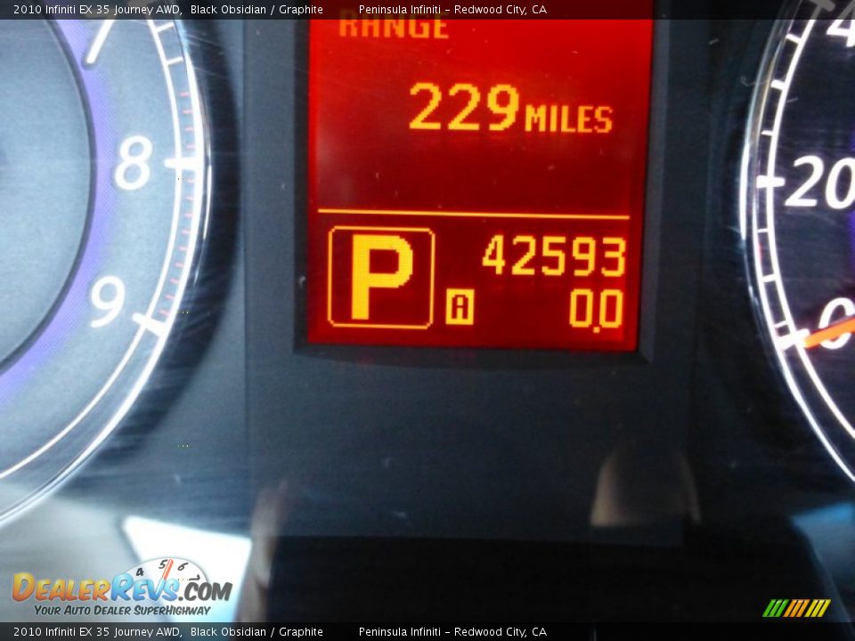 2010 Infiniti EX 35 Journey AWD Black Obsidian / Graphite Photo #25