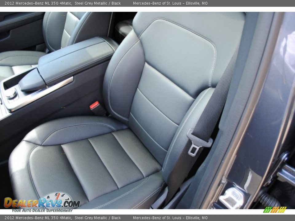 2012 Mercedes-Benz ML 350 4Matic Steel Grey Metallic / Black Photo #6