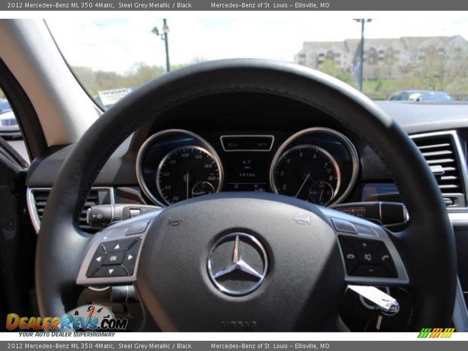 2012 Mercedes-Benz ML 350 4Matic Steel Grey Metallic / Black Photo #7
