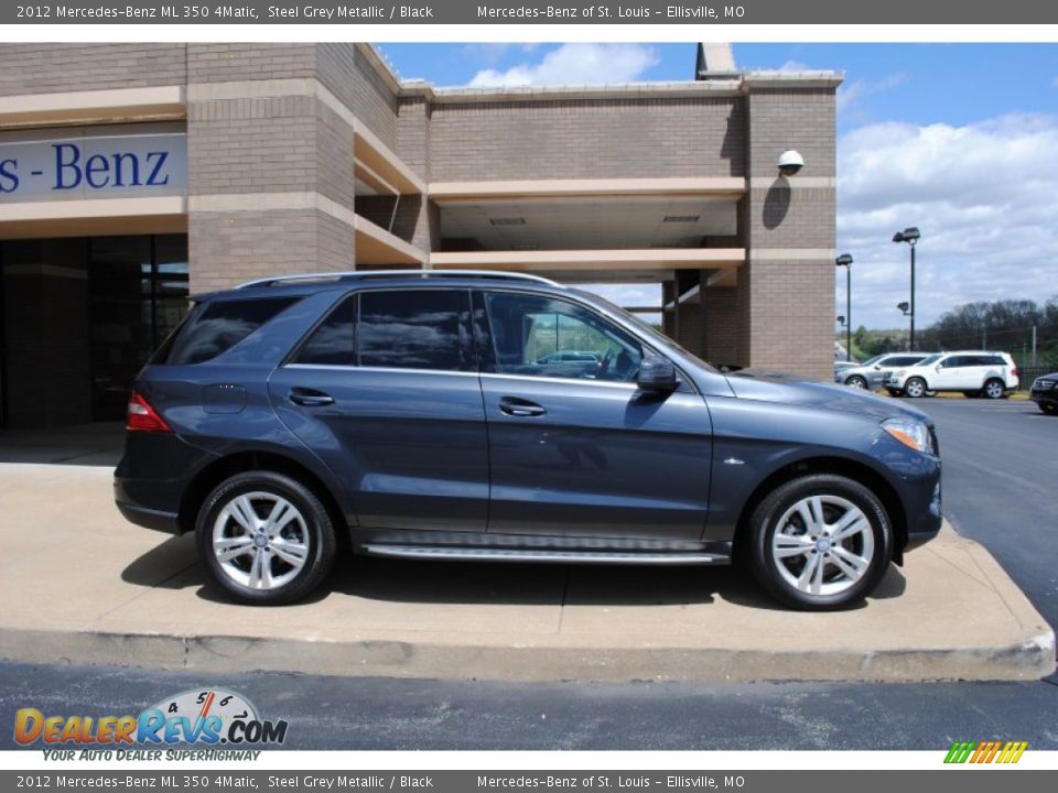 2012 Mercedes-Benz ML 350 4Matic Steel Grey Metallic / Black Photo #8