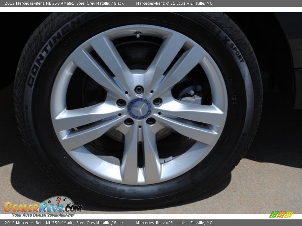2012 Mercedes-Benz ML 350 4Matic Steel Grey Metallic / Black Photo #10