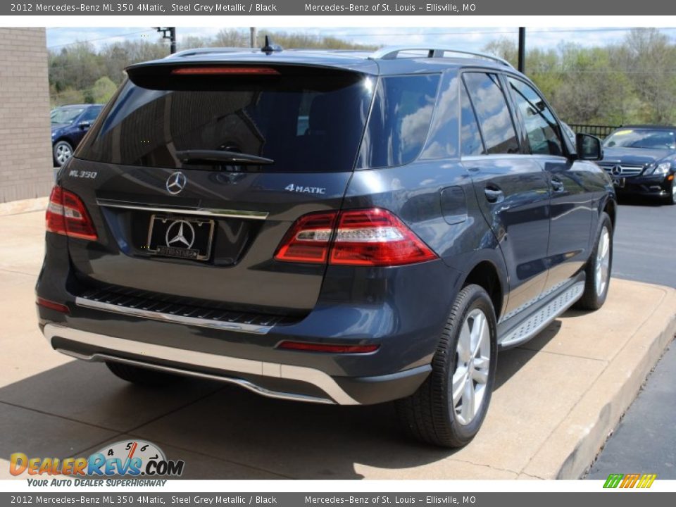 2012 Mercedes-Benz ML 350 4Matic Steel Grey Metallic / Black Photo #12