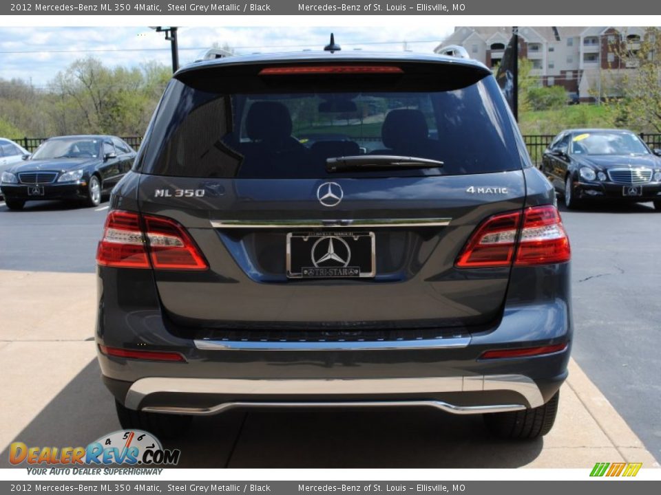 2012 Mercedes-Benz ML 350 4Matic Steel Grey Metallic / Black Photo #13