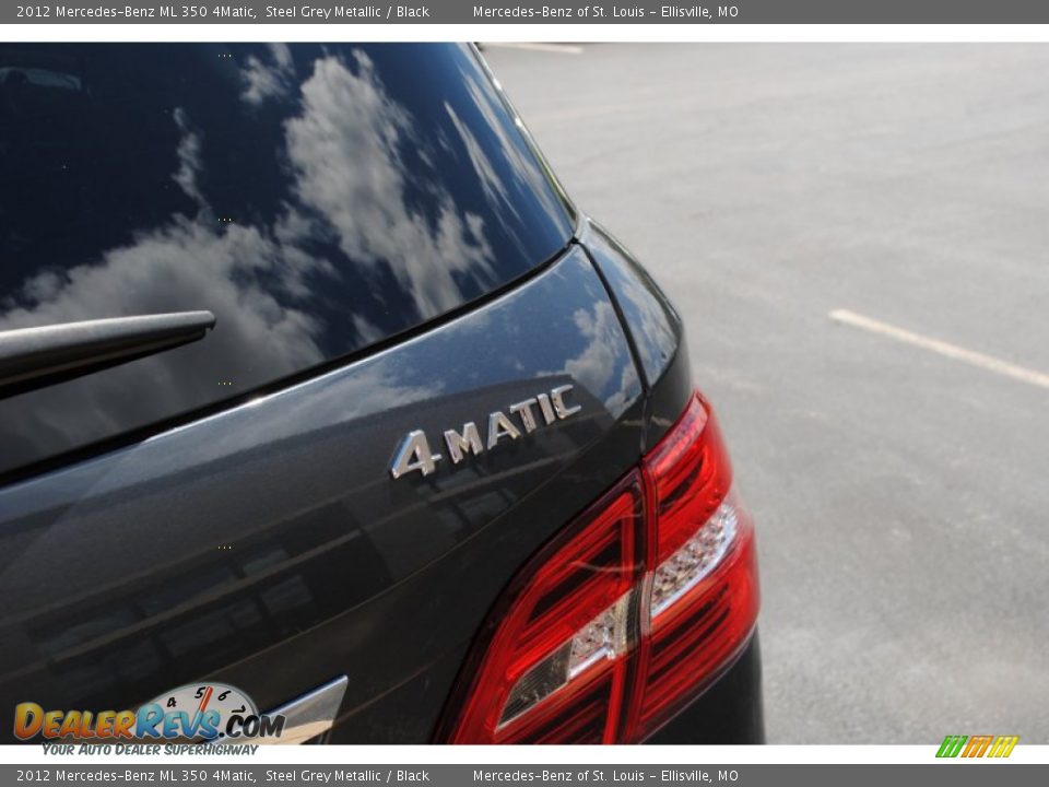 2012 Mercedes-Benz ML 350 4Matic Steel Grey Metallic / Black Photo #14