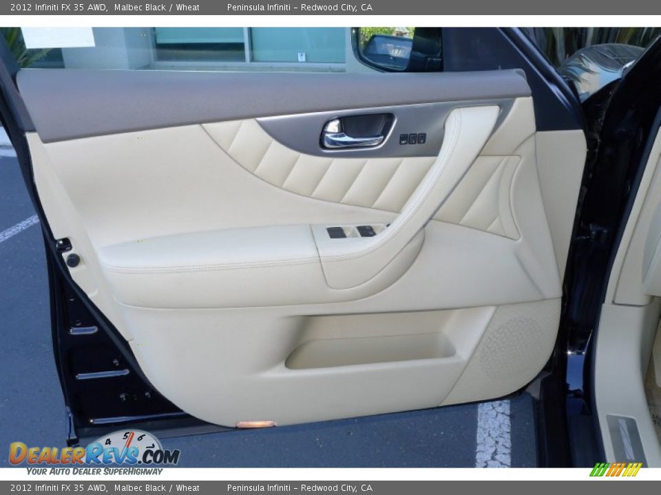 2012 Infiniti FX 35 AWD Malbec Black / Wheat Photo #7