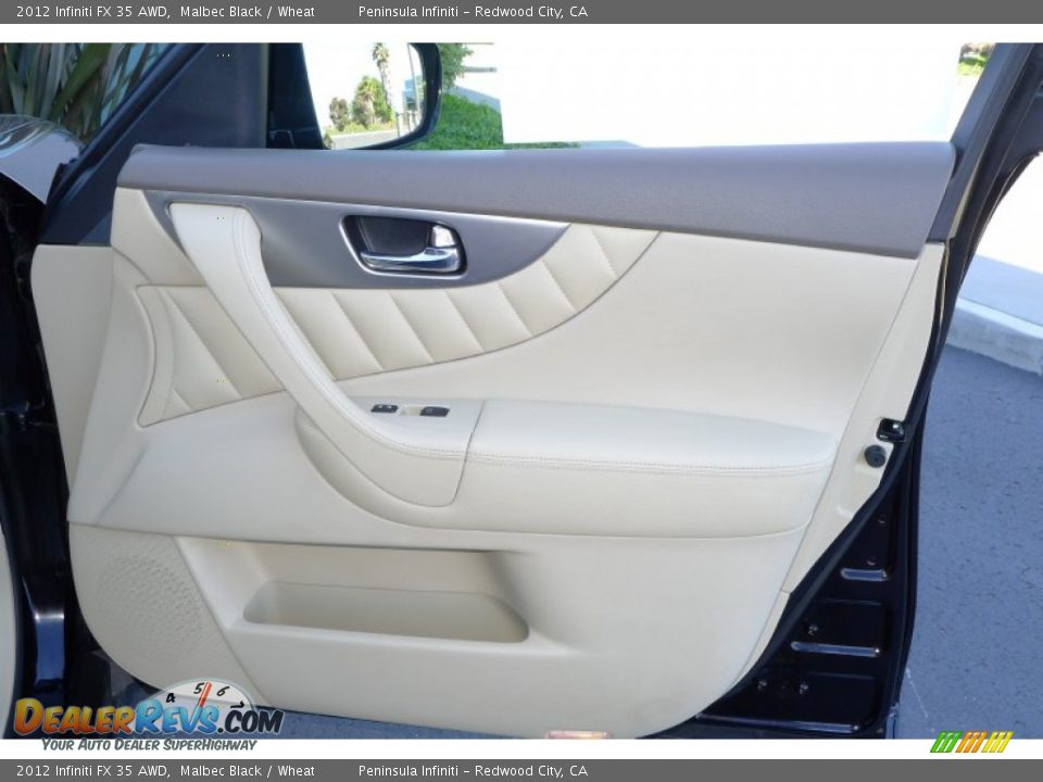 2012 Infiniti FX 35 AWD Malbec Black / Wheat Photo #10