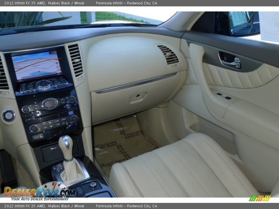 2012 Infiniti FX 35 AWD Malbec Black / Wheat Photo #12