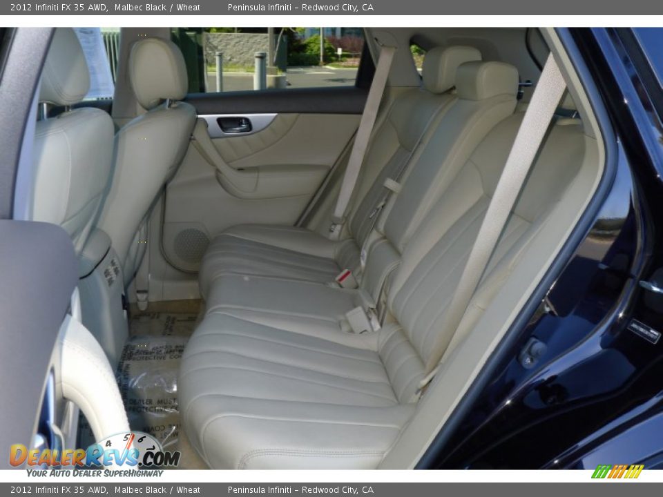 2012 Infiniti FX 35 AWD Malbec Black / Wheat Photo #14
