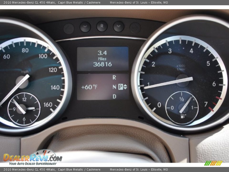 2010 Mercedes-Benz GL 450 4Matic Capri Blue Metallic / Cashmere Photo #6