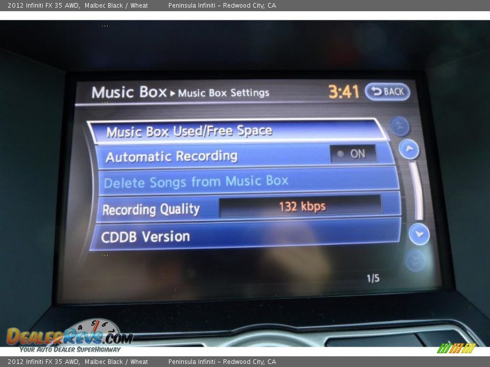 2012 Infiniti FX 35 AWD Malbec Black / Wheat Photo #21