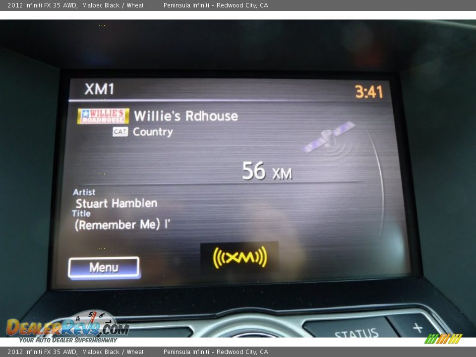 2012 Infiniti FX 35 AWD Malbec Black / Wheat Photo #23