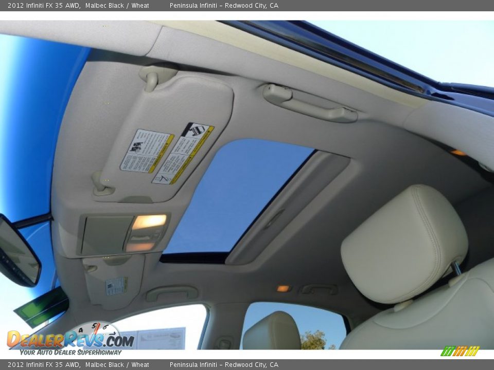 2012 Infiniti FX 35 AWD Malbec Black / Wheat Photo #25