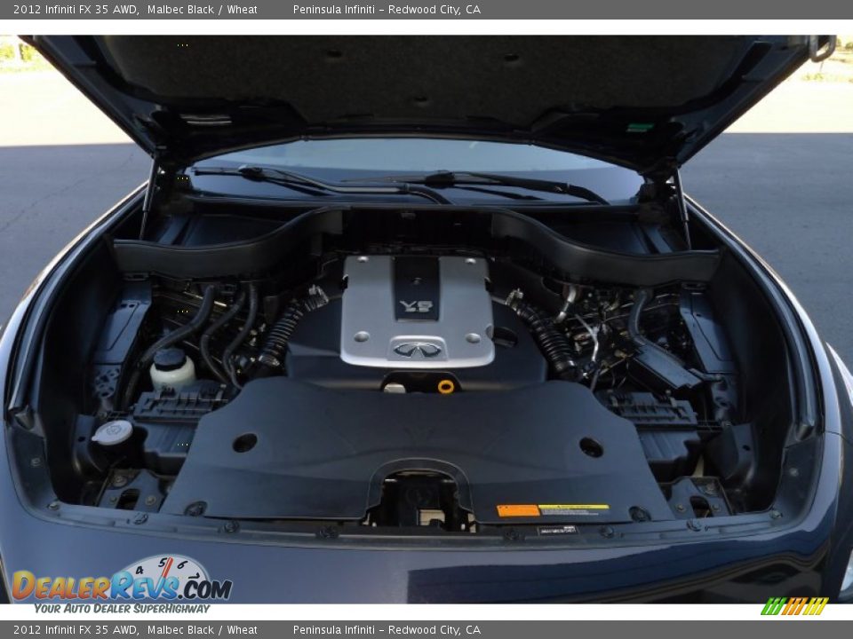 2012 Infiniti FX 35 AWD Malbec Black / Wheat Photo #28