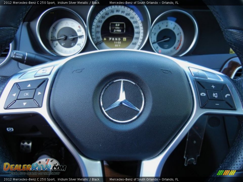 2012 Mercedes-Benz C 250 Sport Iridium Silver Metallic / Black Photo #24