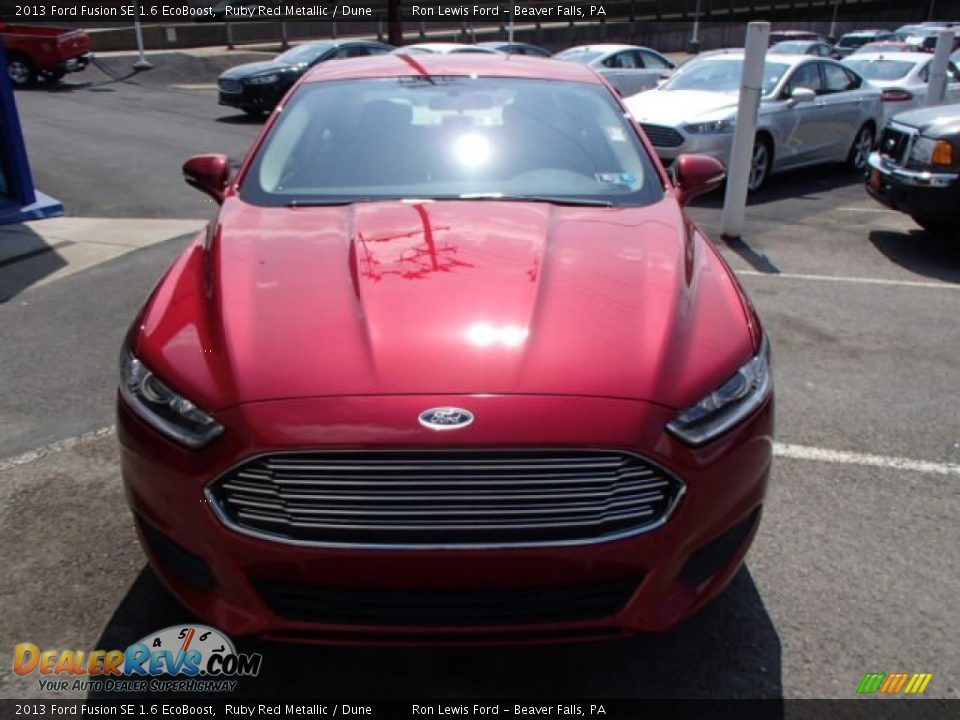 2013 Ford Fusion SE 1.6 EcoBoost Ruby Red Metallic / Dune Photo #3