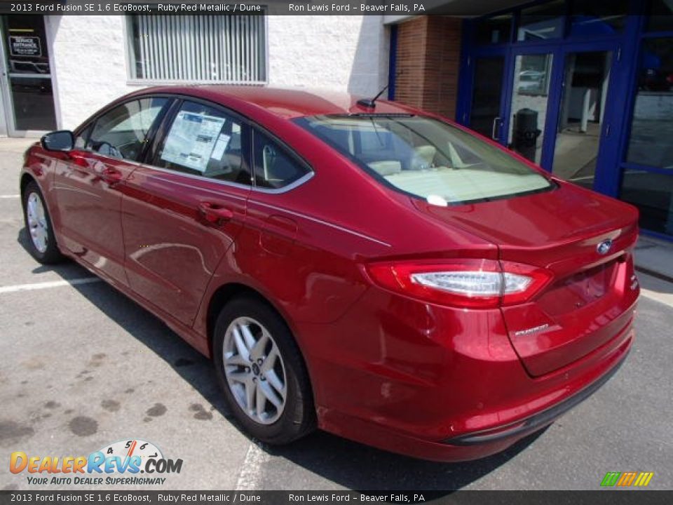 2013 Ford Fusion SE 1.6 EcoBoost Ruby Red Metallic / Dune Photo #6